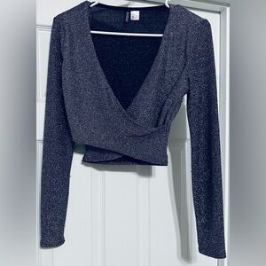 Women’s Divided Sparkly Cropped Top